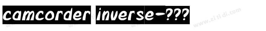 camcorder inverse字体转换